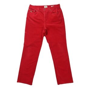 American Living Jeans Womens 12 Red Corduroy Cotton Blend‎ Classic Straight Leg